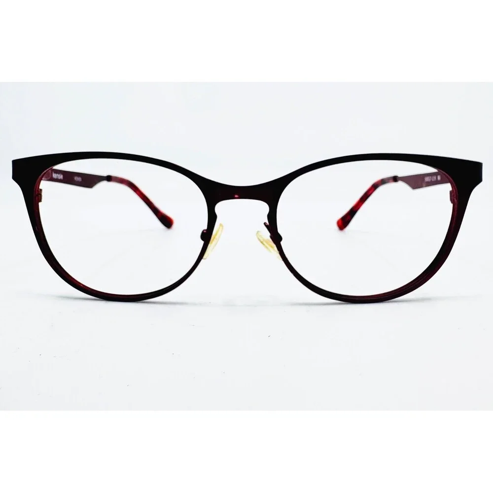 Kensie Eyeglasses Womens Burgundy Vivid Cat Eye Frames 50-17-135